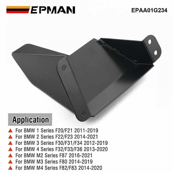 EPMAN Aluminum Heat Shield Cover For BMW M2 M3 M4 1 2 3 4 Series F30 320  F80 F82 N20 Cold Air Scoops Intake EPAA01G234
