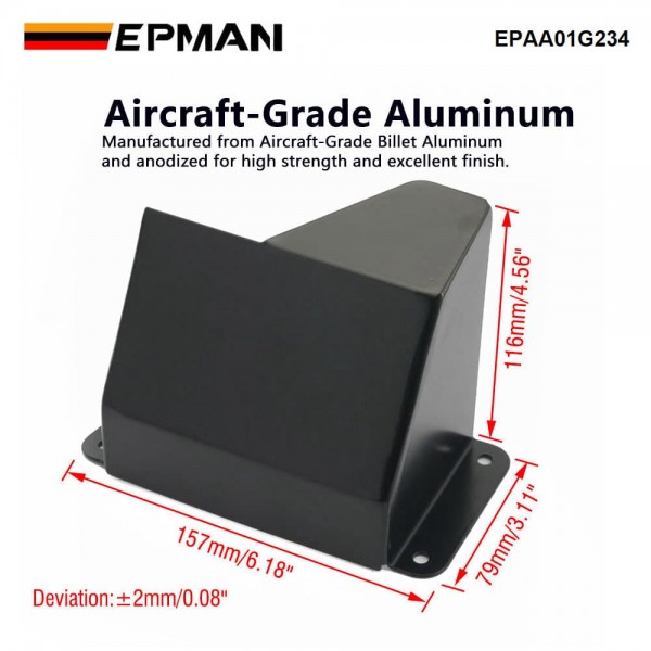 EPMAN Aluminum Heat Shield Cover For BMW M2 M3 M4 1 2 3 4 Series F30 320  F80 F82 N20 Cold Air Scoops Intake EPAA01G234