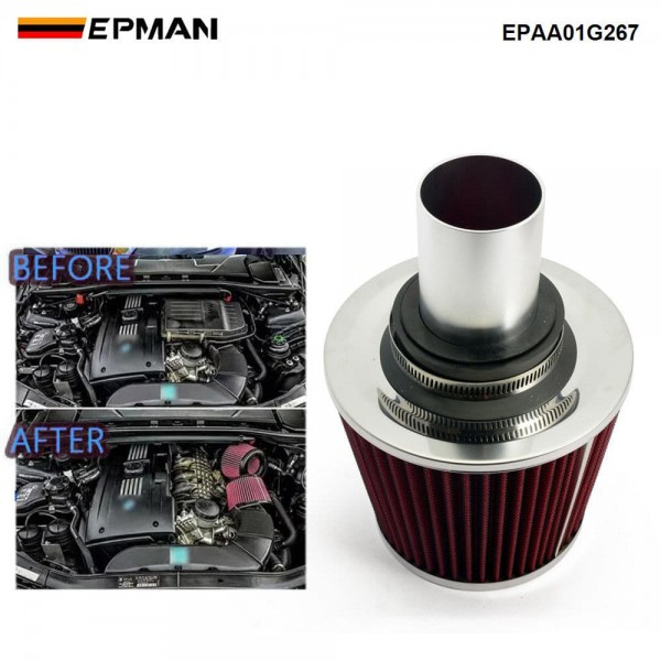 EPMAN High-Performance 2.25" HiFlow Twin Cone Air Filter Kit for BMW N54 - Compatible with E82, E89, E90, E92, E93 335i, 335xi, 135i 3.0L Models EPAA01G267