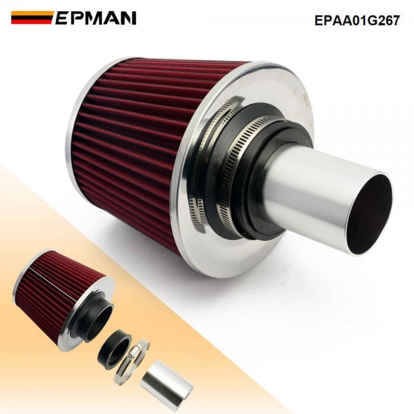 EPMAN High-Performance 2.25" HiFlow Twin Cone Air Filter Kit for BMW N54 - Compatible with E82, E89, E90, E92, E93 335i, 335xi, 135i 3.0L Models EPAA01G267