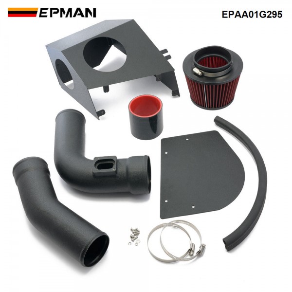 EPMAN Cold Air Intake System Kit Pipe w/ Filter + Heat Shield Kit For BMW F10/F11 520i/528i 2.0L N20 2012-2018 EPAA01G295