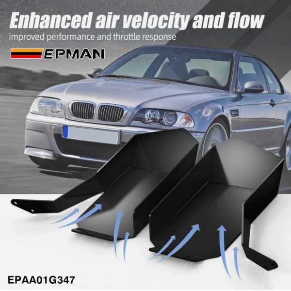 EPMAN Dynamic Air Intake Scoops for BMW E60 E61 5 Series 2004-2009 Aluminum Active Airflow Kit EPAA01G347