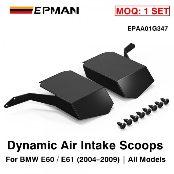EPMAN Dynamic Air Intake Scoops for BMW E60 E61 5 Series 2004-2009 Aluminum Active Airflow Kit EPAA01G347