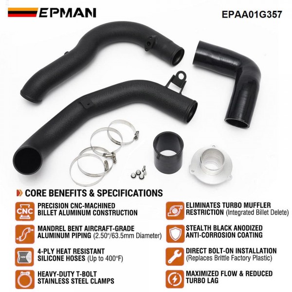 EPMAN Intercooler Charge Pipe Kit For VW Golf GTI R MK7 Audi A3 S3 EA888 GEN3 1.8T 2.0T TSI EPAA01G357