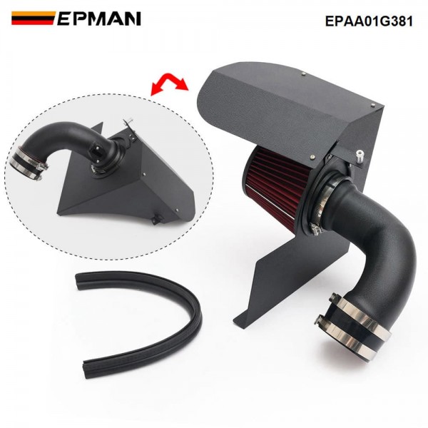 EPMAN 3" Cold Air Intake Kit with Heat Shield for BMW B48 2.0T (F20/F22/F30/F32) EPAA01G381