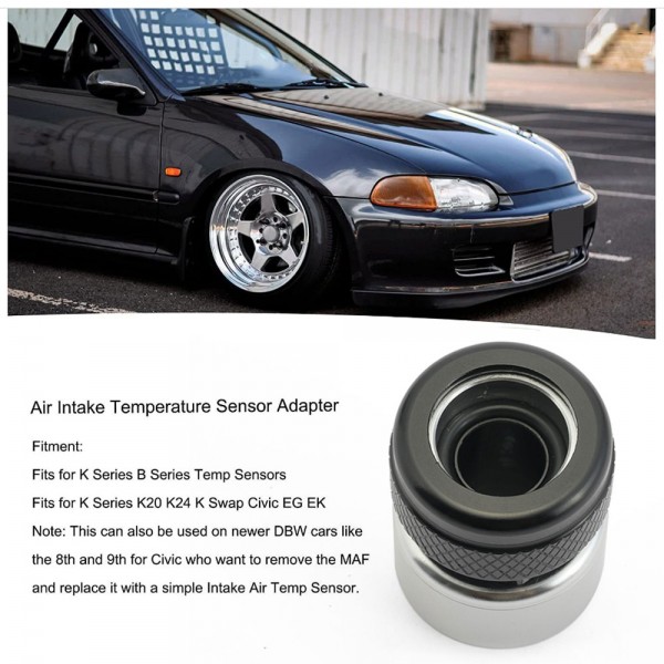 EPMAN K Series Intake Air Temperature Aluminum Temp Sensor Adapter For K20 K24 K Swap Civic EG EK EPAA01G83K