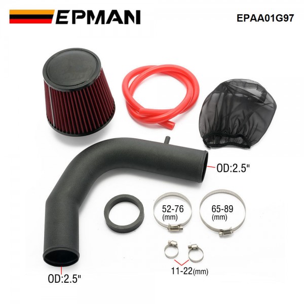 EPMAN Cold Air Intake Kit With High Flow Air Filter For VW Golf 7 Passat Skoda Audi A3 Replacement Aluminum Pipe Intake System EPAA01G97
