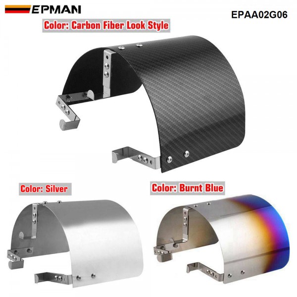 EPMAN 10PCS/LOT Air Intake Filter Heat Shield Cover 2.5"-5" Neck General Stainless Steel EPAA02G06-10T