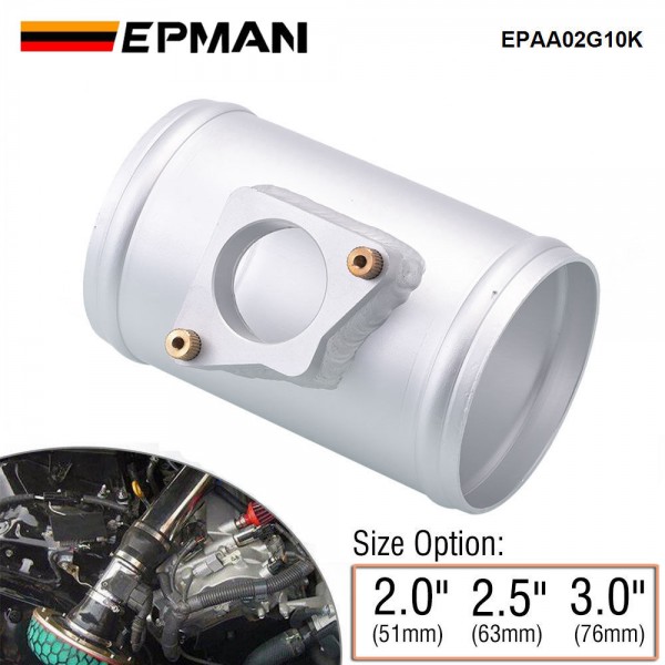 EPMAN 2"/2.5"/3" MAF Aluminum Air Flow Sensor Adapter For Toyota For Mazda For Subaru Air Intaker MAF Adapter Flange Base EPAA02G10K