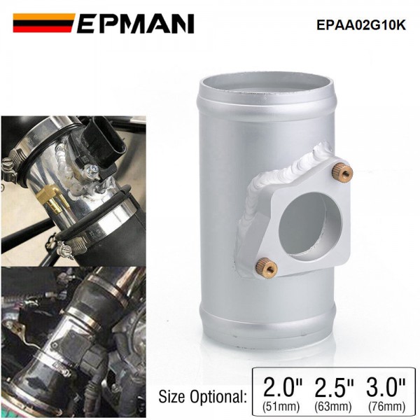 EPMAN 2"/2.5"/3" MAF Aluminum Air Flow Sensor Adapter For Toyota For Mazda For Subaru Air Intaker MAF Adapter Flange Base EPAA02G10K