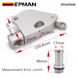 EPMAN Aluminum Intake Manifold Conversion Nipple Kit K20 Intake Manifold Adapter on K24 Coolant For Honda For Acura EPCAP2024