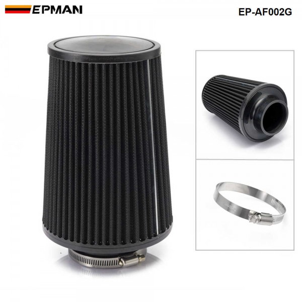 EPMAN Universal 76mm and 240mm height Cold Air Filter Work 76mm Air Intake EP-AF002G