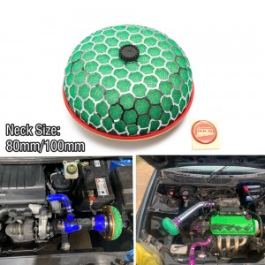 Tansky - 80mm/100mm Connector Universal Air Filter Cleaner Intake Super Power Flow Reloaded Kit TK-AF80/TK-AF100