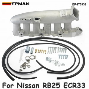EPMAN Air Intake Manifold Cast Aluminum For Nissan RB25 ECR33 (Sandblasting Manifold ) EP-IT5932