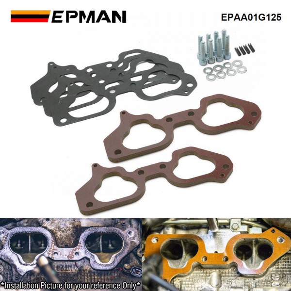 EPMAN 8mm Phenolic Spacer Kit For Subaru WRX STI FXT LGT 04-12 Intake Manifold Air Intake Accessories EPAA01G125