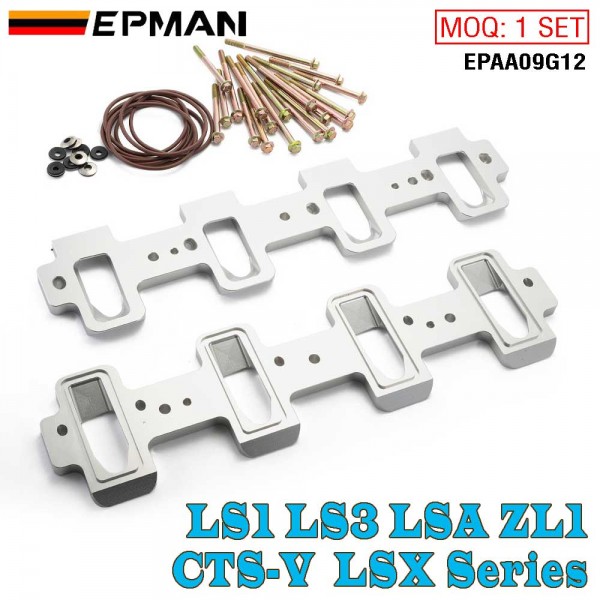 EPMAN Rectangle Intake Manifold Adapter Plates For LS1 Cathedral Port Cylinder Head to LS3 LSA ZL1 CTS-V Silver EPAA09G12 EPMAN Rectangle Intake Manifold Adapter Plates For LS1 Cathedral Port Cylinder Head to LS3 LSA ZL1 CTS-V Silver EPAA09G12
