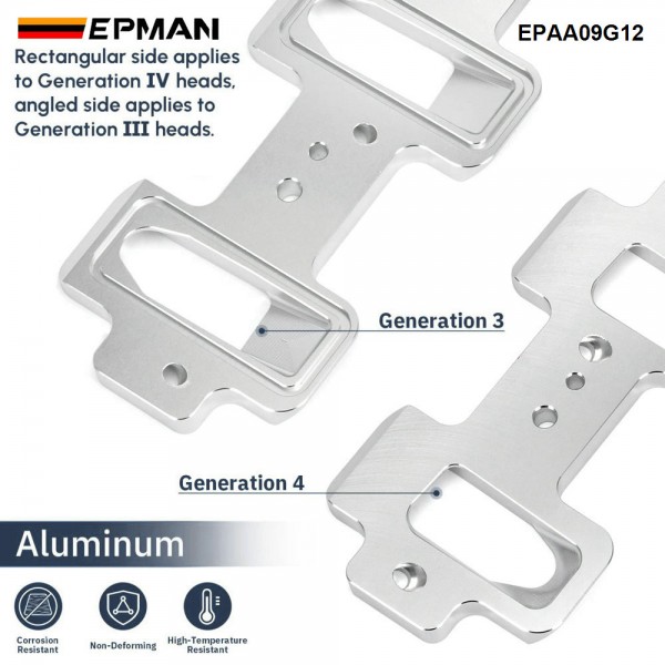 EPMAN Rectangle Intake Manifold Adapter Plates For LS1 Cathedral Port Cylinder Head to LS3 LSA ZL1 CTS-V Silver EPAA09G12 EPMAN Rectangle Intake Manifold Adapter Plates For LS1 Cathedral Port Cylinder Head to LS3 LSA ZL1 CTS-V Silver EPAA09G12
