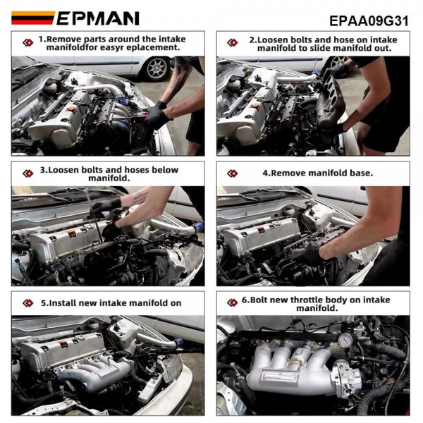 EPMAN Ultra Street Intake Manifold for Honda K-Series K20A K20A2 K20Z1 K24A1 EPAA09G31