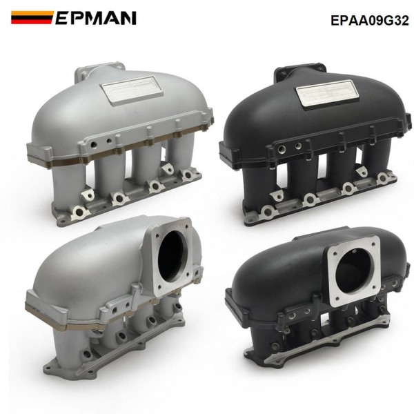 EPMAN Centerfeed Intake Manifold - Cast Aluminum + CNC, 90mm Opening, Silver or Black, FOR K20/K24 & K-Swap EPAA09G32