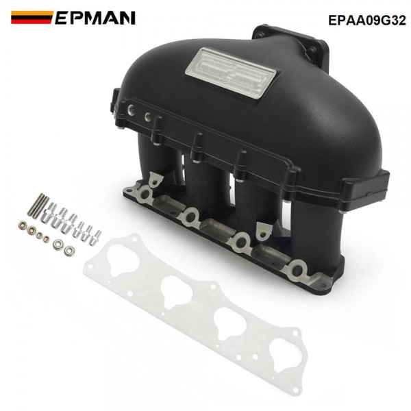 EPMAN Centerfeed Intake Manifold - Cast Aluminum + CNC, 90mm Opening, Silver or Black, FOR K20/K24 & K-Swap EPAA09G32