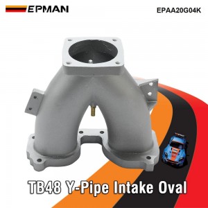 EPMAN Cast Aluminum Y-Pipe Manifold Intake Oval for Nissan TB48 For Toyota 1FZ 4500 Turbo Upgrade EPAA20G04K