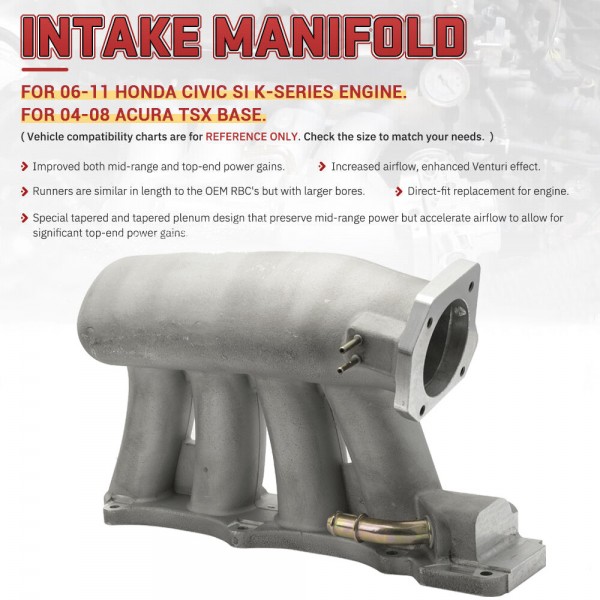 EPMAN Car Modification Cast Aluminum Intake Manifold For Honda Civic 06-11 For Acura TSX K20Z3 04-08 EPAA21G03K EPMAN Car Modification Cast Aluminum Intake Manifold For Honda Civic 06-11 For Acura TSX K20Z3 04-08 EPAA21G03K