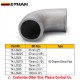 Tansky Cast Aluminum Elbow 90 Degree Pipe 51mm 57mm 63mm 70mm 76mm 89mm 102mm 2" 2.25" 2.5" 2.75" 3" 3.5" 4" Universal Tansky Cast Aluminum Elbow 90 Degree Pipe 51mm 57mm 63mm 70mm 76mm 89mm 102mm 2" 2.25" 2.5" 2.75" 3" 3.5" 4" Universal