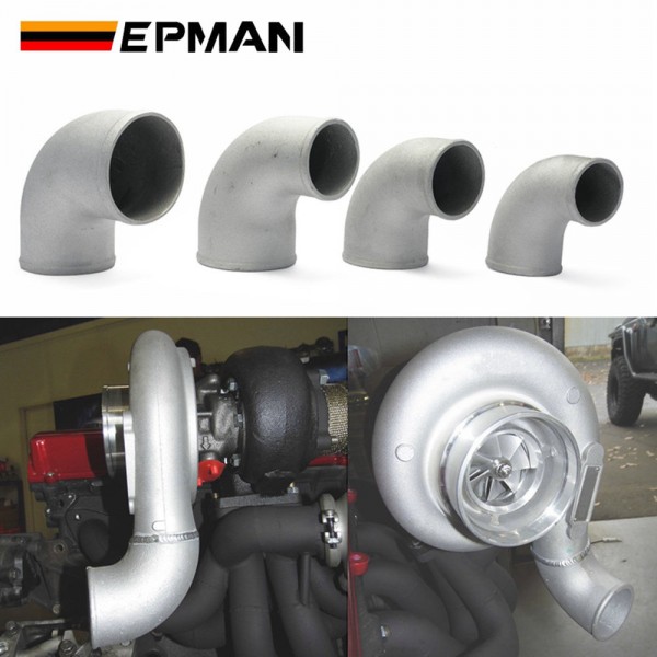 EPMAN Universal Cast Aluminum 90 Degree Reducer Pipes Intercooler Turbo Elbow Reducer Pipe Joiner 