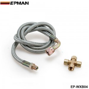 EPMAN -Braided Stainless Steel 36" T25/T28 Turbo Oil Inlet Feed Line+Fitting For Mazda EP-WXB04