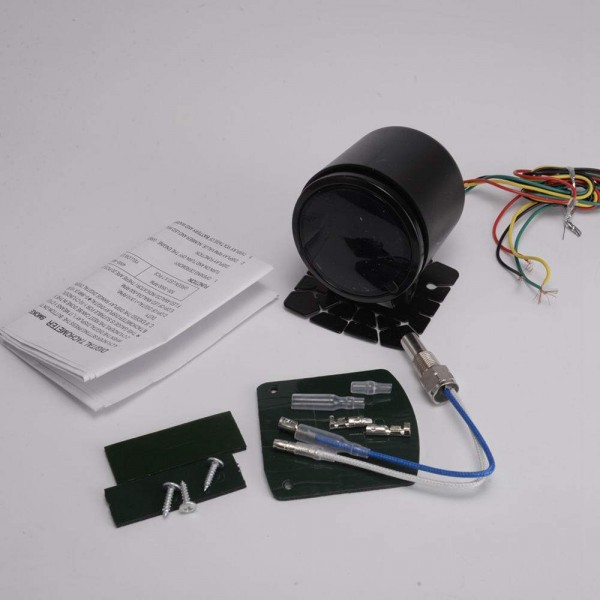 New ! Epman Racing 2" 52mm Smoked Digital Color Analog Oil Temperature Temp Meter with Sensor bracket EP-GA50OILT