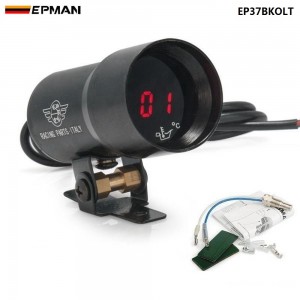 EPMAN Micro Digital Oil Temperature Gauge ,Auto gauge/meter, 37mm Black,  EP37BKOLT