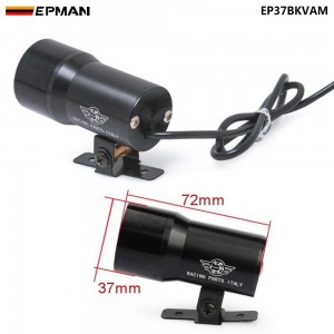 EPMAN 37mm Compact Micro Digital Smoked Lens Vacuum Gauge Black Car Auto Meter EP37BKVAM