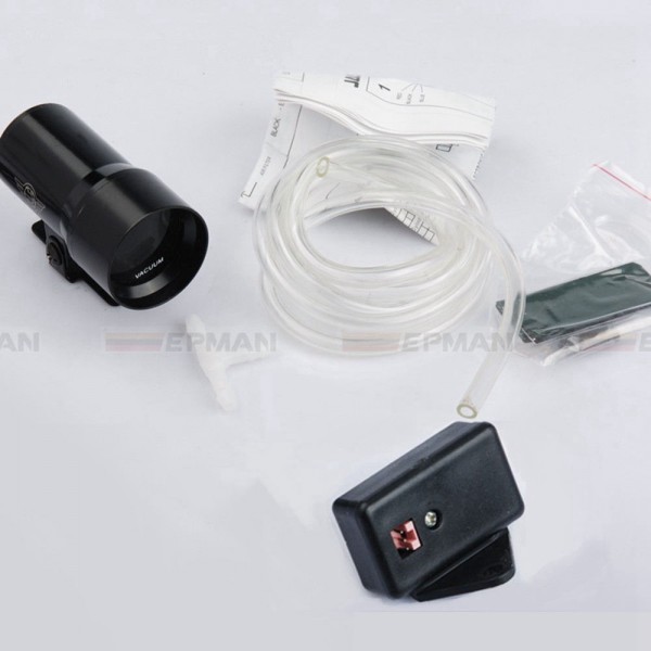 EPMAN 37mm Compact Micro Digital Smoked Lens Vacuum Gauge Black Car Auto Meter EP37BKVAM