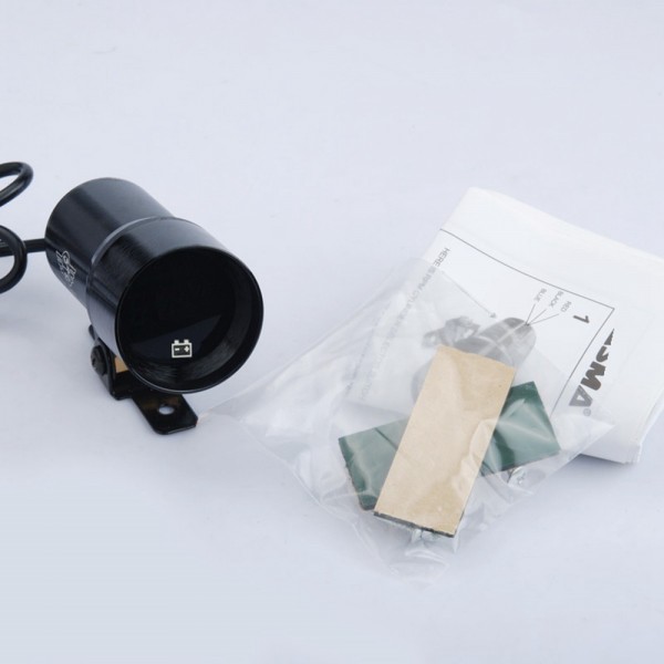 EPMAN 37mm Compact Micro Digital Smoked Lens Voltage Gauge Battery Gauge Black Auto Car Meter EP37BKVOLT