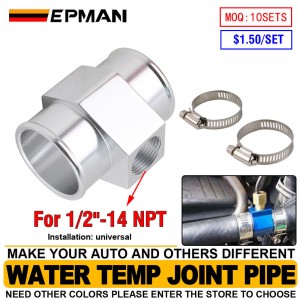EPMAN Joint Radiator Hose Pipe Adapter For 1/2"-14NPT Water Temp Gauge Sensor for 38mm /40mm /42mm Joint Pipe EPAA01G96