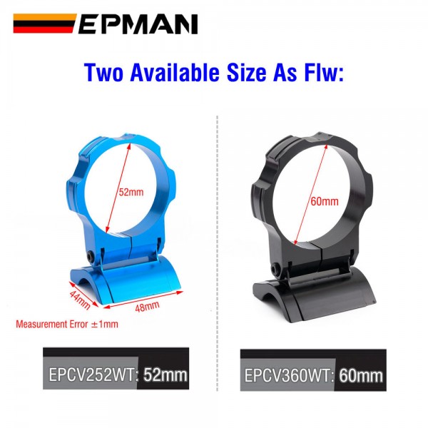 EPMAN 52mm/60mm Universal Gauge Pod Holder Dash Mount 2" /2.36" Aluminum Auto Car Meter Pod Gauge Bracket