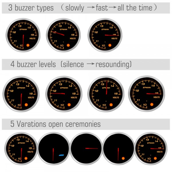 EPMAN 12V 2" 52mm Universal Car Auto Tachometer Gauge Meter RPM 10 Colors Digital LED Display Car Meter With Holder EPXX706 EPMAN 12V 2" 52mm Universal Car Auto Tachometer Gauge Meter RPM 10 Colors Digital LED Display Car Meter With Holder EPXX706