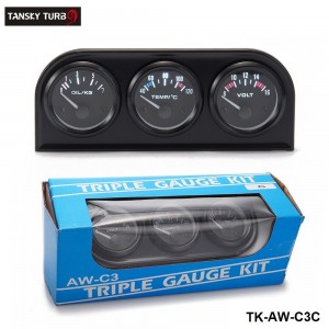 TANSKY - 52MM 3 In 1 Volt meter +water temp gauge +Oil Pressure Gauge Kit car meter With Sensor TK-AW-C3C