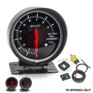 BF 60mm LED Oil Pressure Gauge High Quality Auto Car Motor Gauge with Red & White Light TK-BF60003-OILP