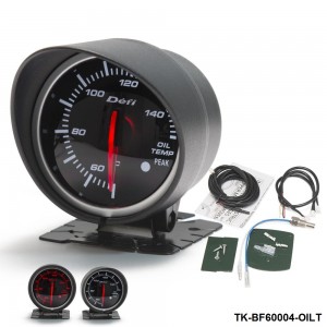 BF 60mm LED Oil Temp Gauge High Quality Auto Car Motor Gauge with Red & White Light TK-BF60004-OILT