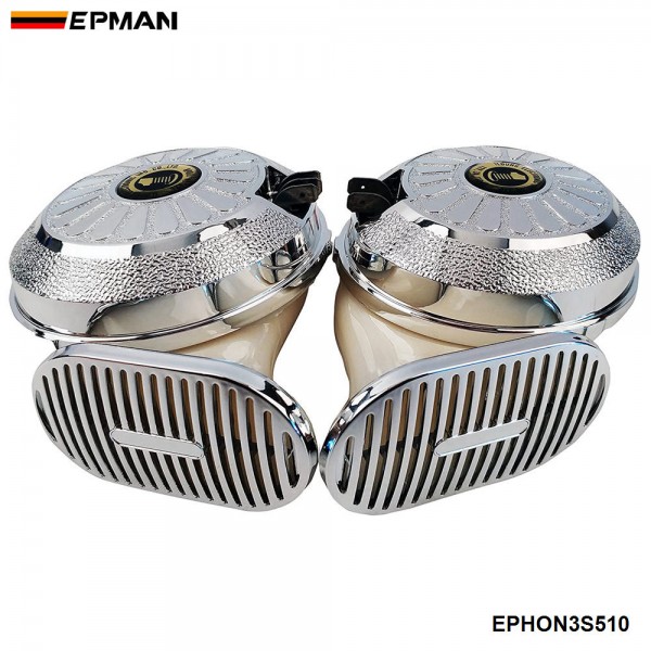 EPMAN 15SETS/CARTON 3 Sounds Universal Digital Car Horn Replace Motorcycle Auto RV Truck Siren 110dB 12V Cubic Slim EPHON3S510-15T