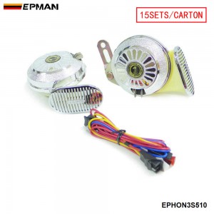 EPMAN 15SETS/CARTON 3 Sounds Universal Digital Car Horn Replace Motorcycle Auto RV Truck Siren 110dB 12V Cubic Slim EPHON3S510-15T