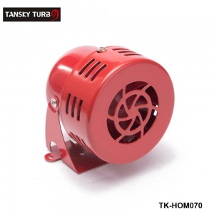 Tansky - New 12V Motor Driven Red Air Raid Siren Horn Alarm Horn Car Truck TK-HOM070