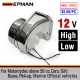 EPMAN Stainless Steel Single Compact Electric Snail Horn For Boats motorcycle cars etc. High / Low 12V