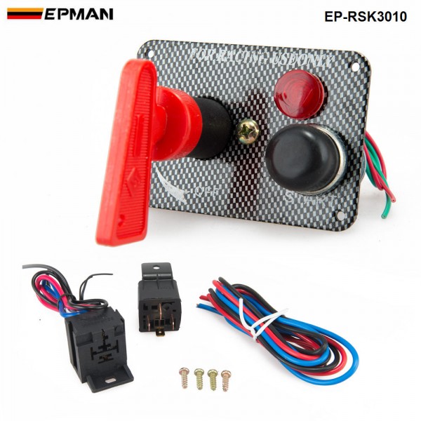 Racing Switch Kit Car Electronicl/Switch Panels-Flip-up Start/Ignition/Accessory EP-RSK3010