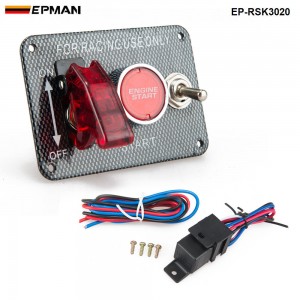 12V Ignition Switch Panel Engine Start Push Button LED Toggle for Racing Car EP-RSK3020