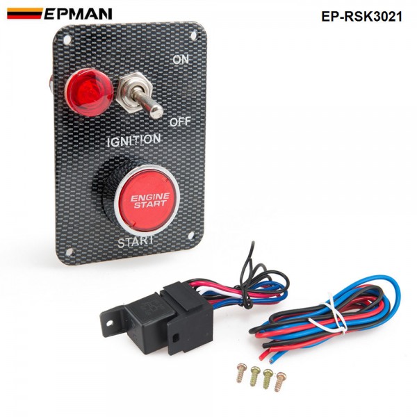 Racing Switch Kit Car Electronicl/Switch Panels-Flip-up Start/Ignition/Accessory EP-RSK3021