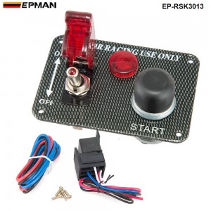 Racing Switch Kit Car Electronicl Switch Panels-Flip-up Start Push Button LED Toggle Switch TK-RSK3013