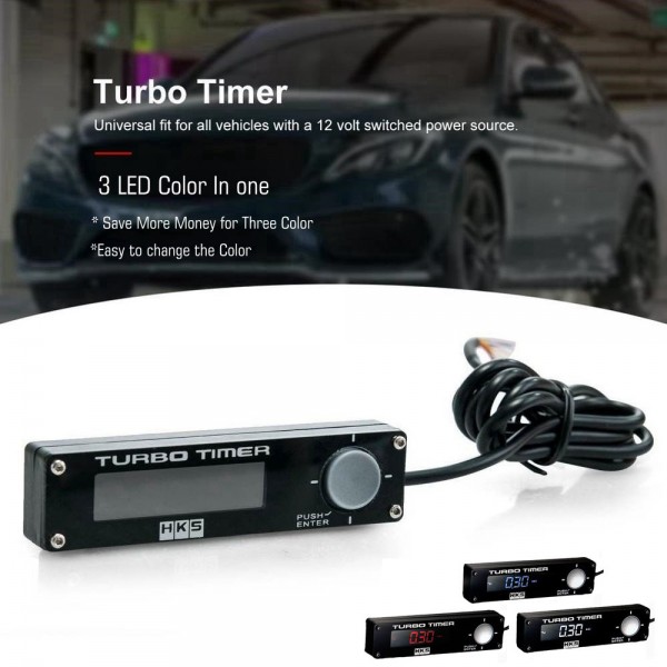 Universal 3 Color LED Digital Display Auto Turbo Timer Meter Relay Controllers For Universal Turbo Car TYPE0