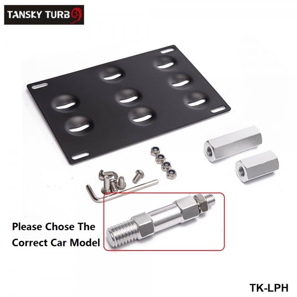 TANSKY Front Bumper Tow Hook License Plate Mount Bracket Holder For BMW For Toyota For Honda For VW For Nissan TK-LPH